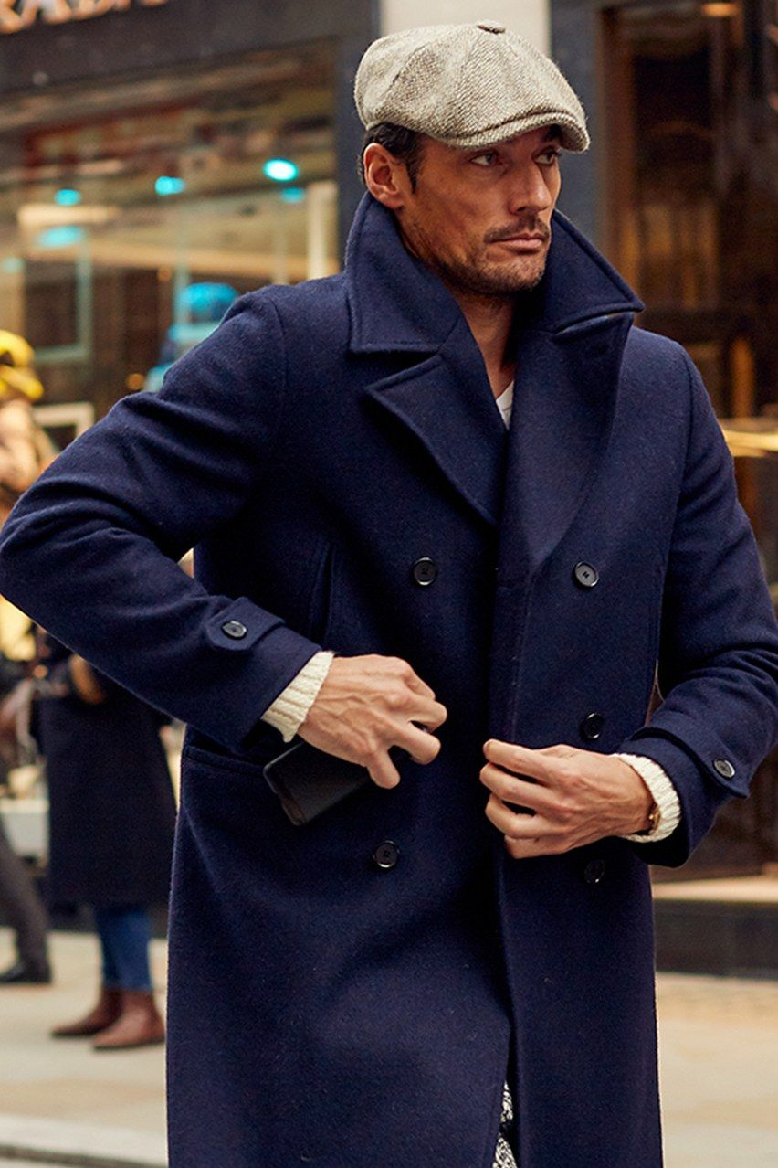 Navy Peacoat for a winter date